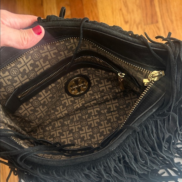 Tory Burch Black Fringe Crossbody Bag - Picture 9 of 12